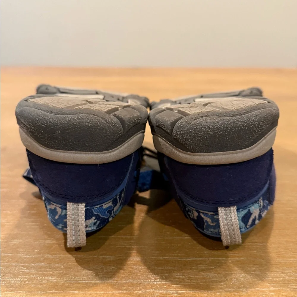 Keen Newport H2 Kids Water Shoes Quick Dry Hook‎ & Loop Camo/Bright Cobalt Sz 4
